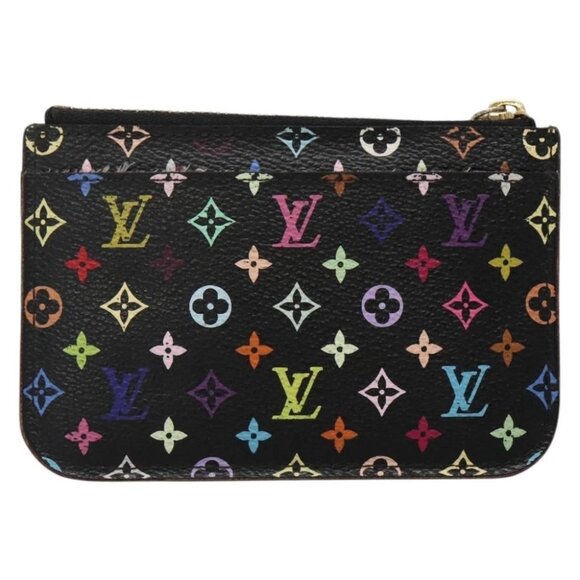 LOUIS VUITTON Multicolor Pochette Cles NM Coin Purse Black - Picture 2 of 15